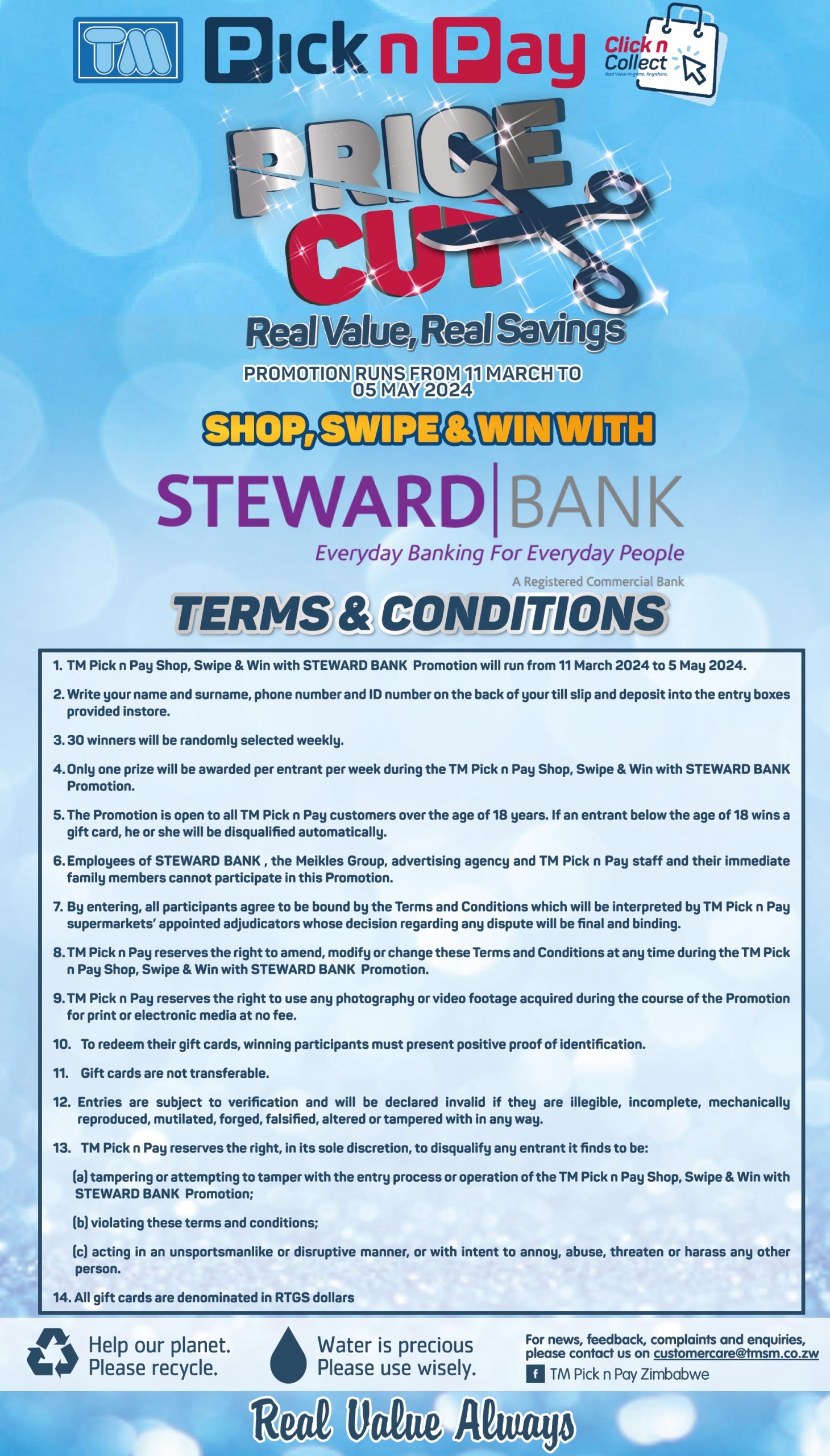 steward bank and Pick and Pay promo